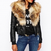 Lovely Casual Basic Brown Coat