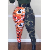 Lovely Casual Patchwork Camouflage Printed Pants