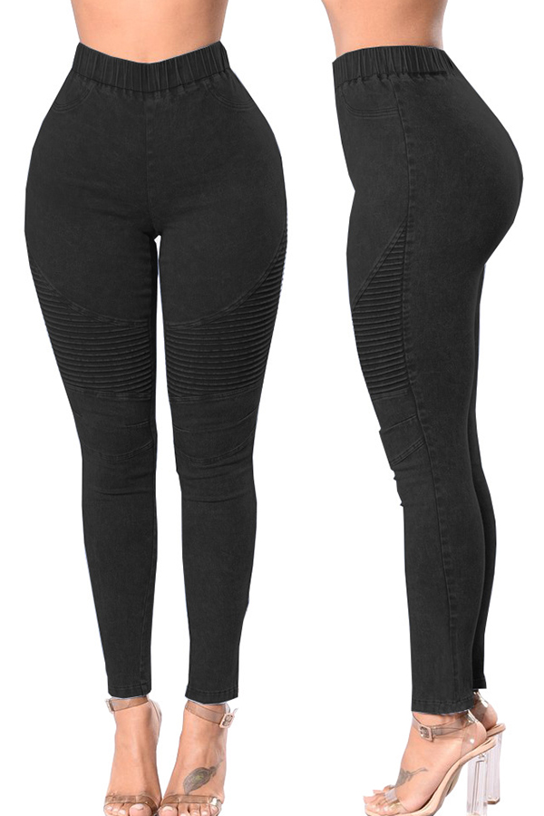 Lovely Casual Skinny Black Jeans