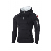 Lovely Casual Hooded Collar Black Hoodie