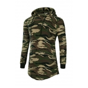 Lovely Casual Camouflage Printed Hoodie