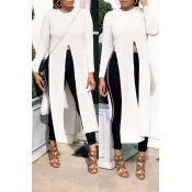 Lovely Casual Knot Design White Sweater