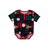 Lovely Family Printed Black Baby One-piece Jumpsui