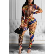Lovely Party Printed Multicolor Two-piece Pants Se