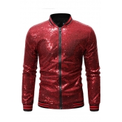 Lovely Casual Zipper Design Red Jacket