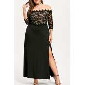 Lovely Casual Patchwork Black Ankle Length Plus Si