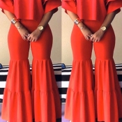 Lovely Casual Loose Red Pants