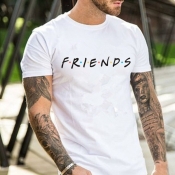 Lovely Casual Letter White Shirt