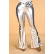 Lovely Casual Loose Silver Pants