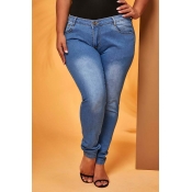 Lovely Casual Skinny Blue Jeans