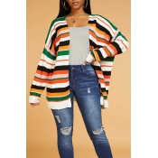 Lovely Chic Striped Multicolor Cardigan