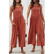 Lovely Casual Drape Design Loose Purplish Red One-