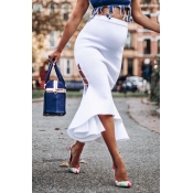 Lovely Stylish Slit White Skirt