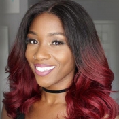 Lovely Leisure Curly Wine Red Wigs