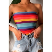 Lovely Chic Striped Multicolor Tank Top