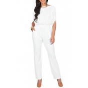 Lovely Street Loose White One-piece Jumpsuit