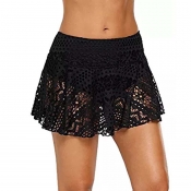 Lovely Lace Hollow-out Black Bikini Bottom