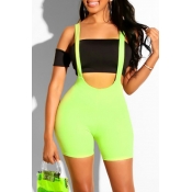 Lovely Trendy Hollow-out Green One-piece Romper