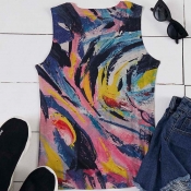 Lovely Casual Tie-dye Multicolor Camisole