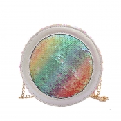 Lovely Trendy Chain Strap White Crossbody Bag