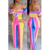 Lovely Trendy Striped Multicolor One-piece Jumpsui