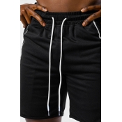 Lovely Sportswear Lace-up Black Shorts