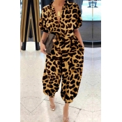 Lovely Trendy Print Yellow One-piece Jumpsuit