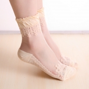 Lovely Sweet Patchwork Skin Color Socks