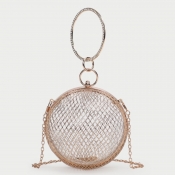 Lovely Chic Hollow-out Gold Crossbody Bag