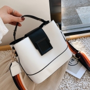 Lovely Casual Patchwork White Messenger Bag