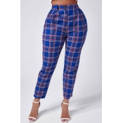 Lovely Leisure Grid Blue Pants