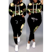 LW Plus Size Sportswear Camo Print Two-piece Pants