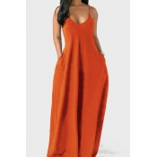 Lovely Leisure Pocket Patched Croci Maxi Plus Size