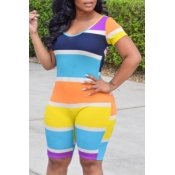 Lovely Trendy Striped Multicolor One-piece Romper