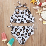 lovely Leopard Print Girl Two-piece Swimsuit
