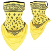 lovely Sportswear Print Yellow Face Scarf