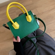 lovely Casual Basic Green Crossbody Bag