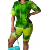 lovely Polyester Casual Print Regular sleeve Tie-d