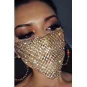 LW Sweet Sequined Gold Face Mask