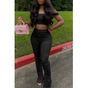 LW SXY Crop Top Ruched Drawstring Pants Set