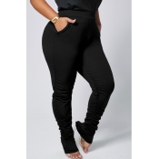 Lovely Casual Basic Skinny Black Plus Size Pants