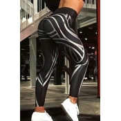 Lovely Sportswear Print Black Pants