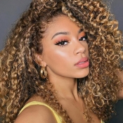 lovely Trendy Long Curly Brown Wigs