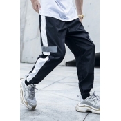lovely Sportswear Patchwork Black Pants