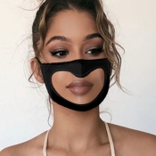 LW See-through Black Face Mask