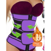 lovely Sportswear Patchwork Purple Bustiers