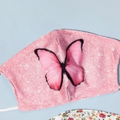 LW Butterfly Pink Face Mask