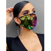 lovely Butterfly Print Multicolor Face Mask