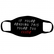 LW Letter Pitch-black Face Mask