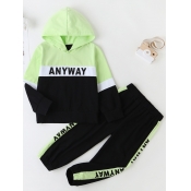 Lovely Sportswear Hooded Collar Print Patchwork Bl